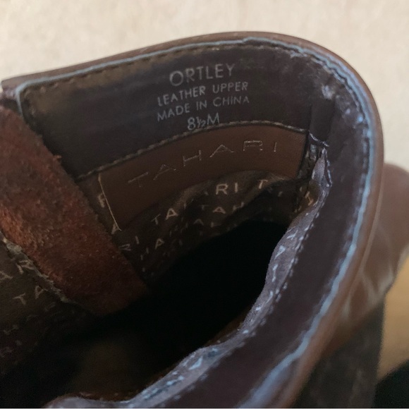 Tahari Brown Leather Booties - Picture 4 of 4